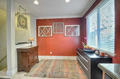 A view of the dining room that adjoins the kitchen