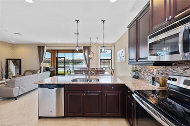 Kitchen with wooden cabinets