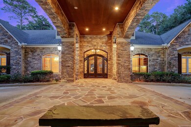 expansive drive with porte cochere