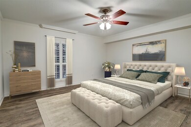 Bedroom with large, walk-in closet. Virtually stag