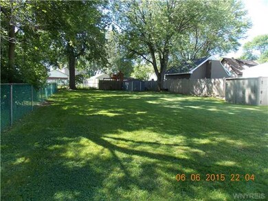 Yard large fenced back yard