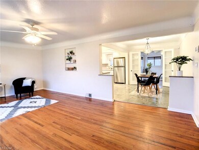 living room flowing into dining room