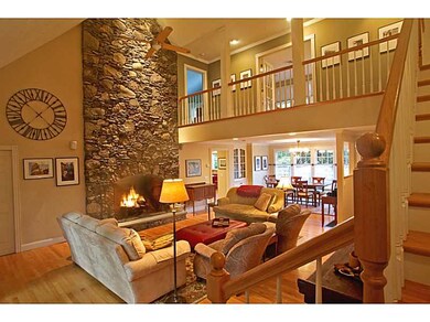Den/Family/Great Room. Fabulous 2-story stone fire