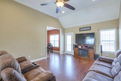 Living Room with vaulted ceilings