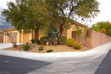 On a private corner lot.