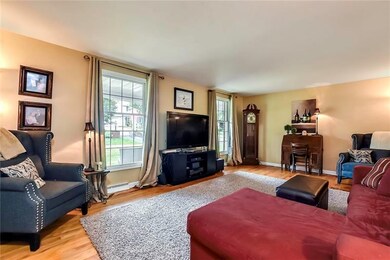 The Spacious Living Room with Great Natural Light.