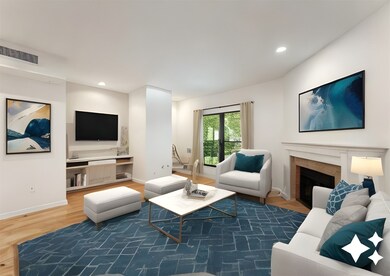 The family / living area virtually staged.