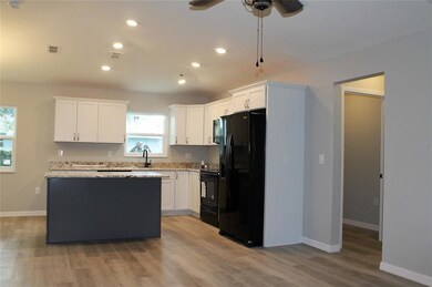 View of kitchen from living room