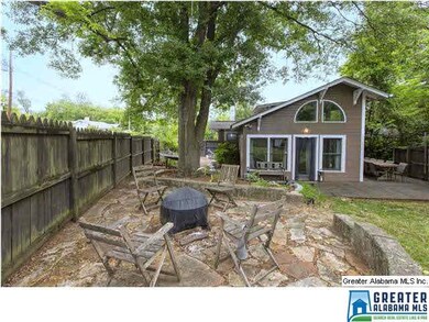 Stone Patio Area would be perfect with a fire pit!