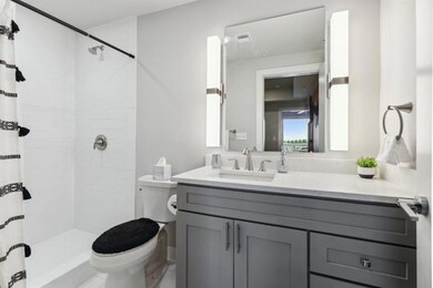 Full bathroom off the bedroom