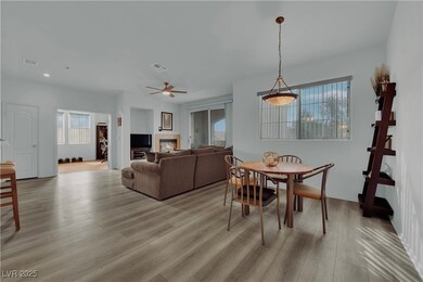 Dining room featuring light wood-type flooring, a