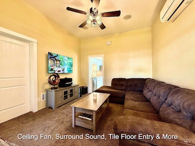 $11,500 Living Room Remodel -NEW CARPET AND PAD WILL BE INSTALLED DURING 14 DAY SELLER LEASE BACK, Leaded Glass Entry Door, Storm Door, Surround Sound, Ceiling Fan, Tile Floor Entry, Pellet Stove recently serviced, (TILE PAD BEING INSTALLED), Ethernet