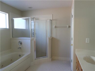 Beautiful master bath with separate shower and whi