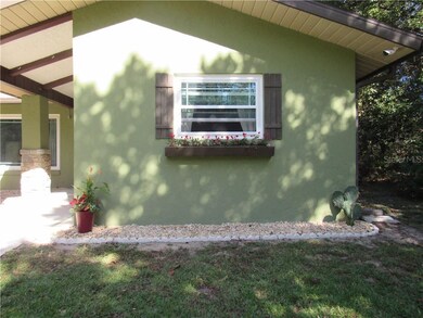 Lovely landscaping in front of the guest bedroom.