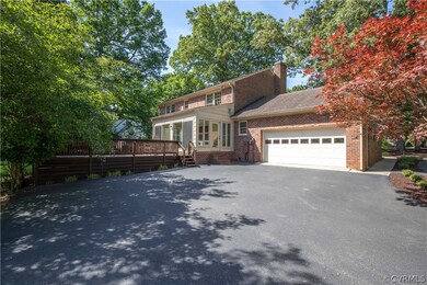 Paved circular driveway