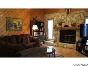 Wood burning fireplace