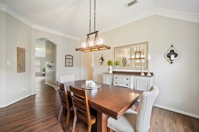 The dining room offers a comfortable space to gather within.