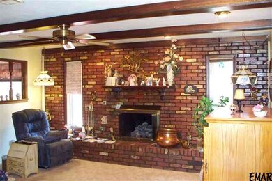 Beautiful brick fireplace