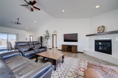 Gas Fireplace with Subway Tile Surround