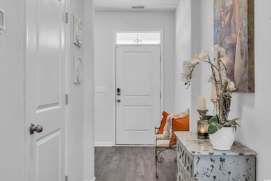 Interior space with light hardwood / wood-style fl