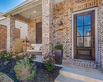 Charming porch swing remains!