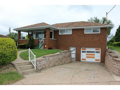 Exterior Front. Front with integral garage