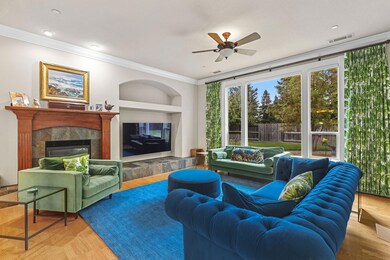 Family room with fireplace