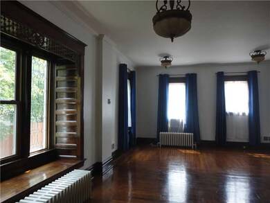 Dining Room. Leaded glass and Victorian millwork a