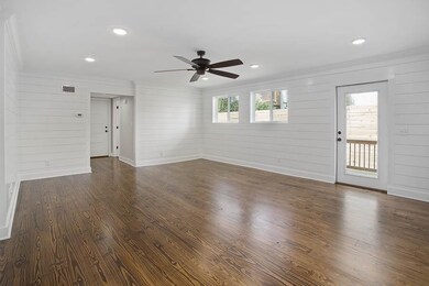 large family room at back of house, full bath