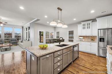 Kitchen is open to Breakfast Room and Family Room.