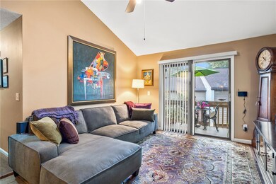 Vaulted ceiling living room