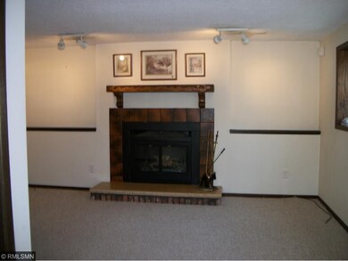 Good sized family room with wood burning fireplace