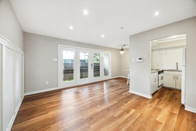 View from the living area, out to the front door a