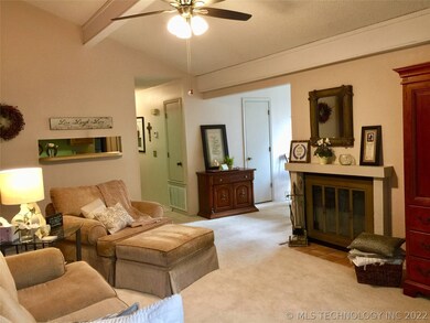 Wood Burning Fireplace with Mantle.