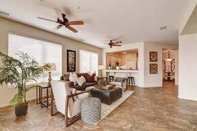 great room to kitchen