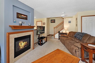 Cozy gas fireplace
