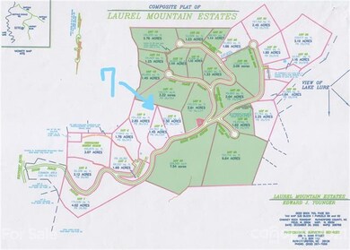 Laurel Mountain Estates Plat Map, blue arrow point