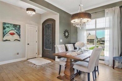 Gray Stained Hickory hardwood floors throughout