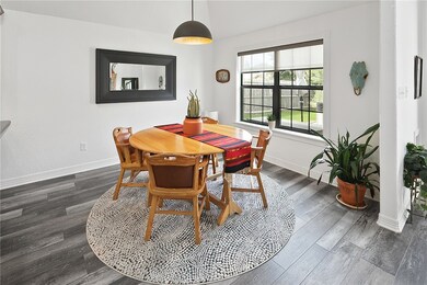 Dining space featuring dark hardwood / wood-style