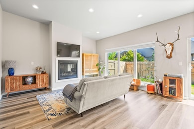 Gas fireplace adds to ambiance
