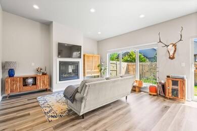 Gas fireplace adds to ambiance