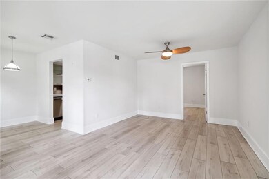 Living and dining areas