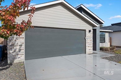 Garage with driveway