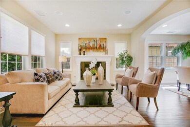 Classic Fireplace in the Living Room with Surround Sound System