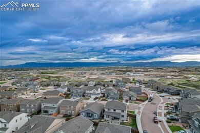Aerial view of neighborhood