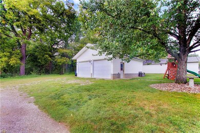 View of yard featuring garage