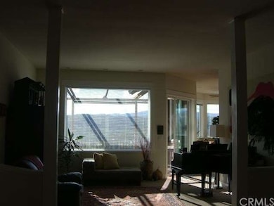 Pillared entry to family room