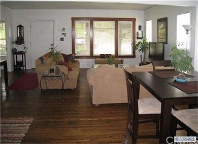 Living room with original hardwood floors