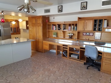 Built-in desk & cabinets & shelves