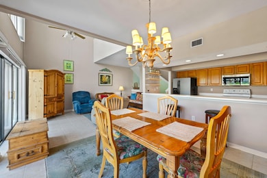 dining kitchen and living